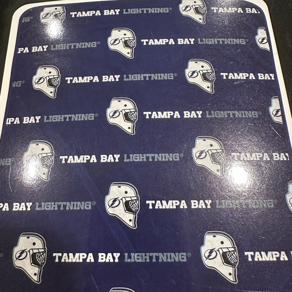 NHL Tampa Bay Lightning Blue and White Throw Blanket